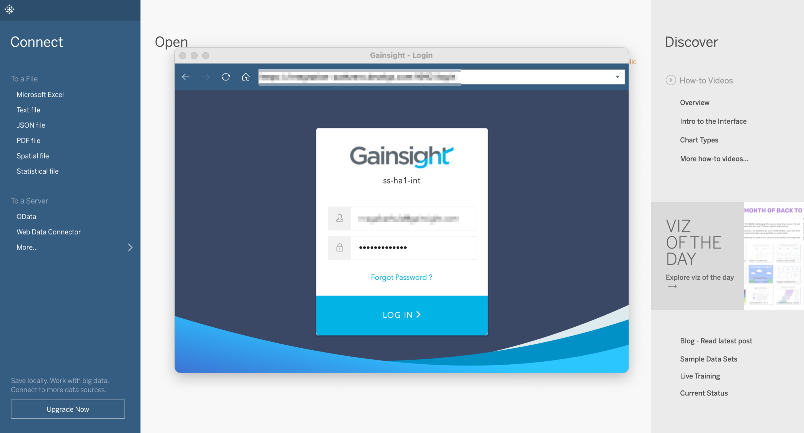 Gainsight Integration with Tableau 1_Login Screen.jpg
